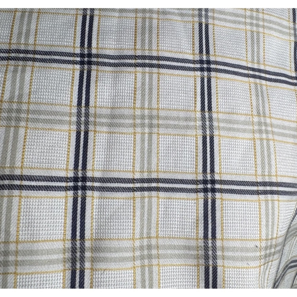 Vintage Burberry London Shirt Men Medium Nova Check Beige Black Plaid Button Up - Picture 3 of 10